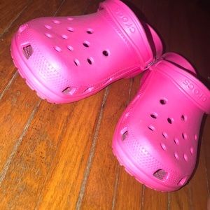 Hot pink crocs